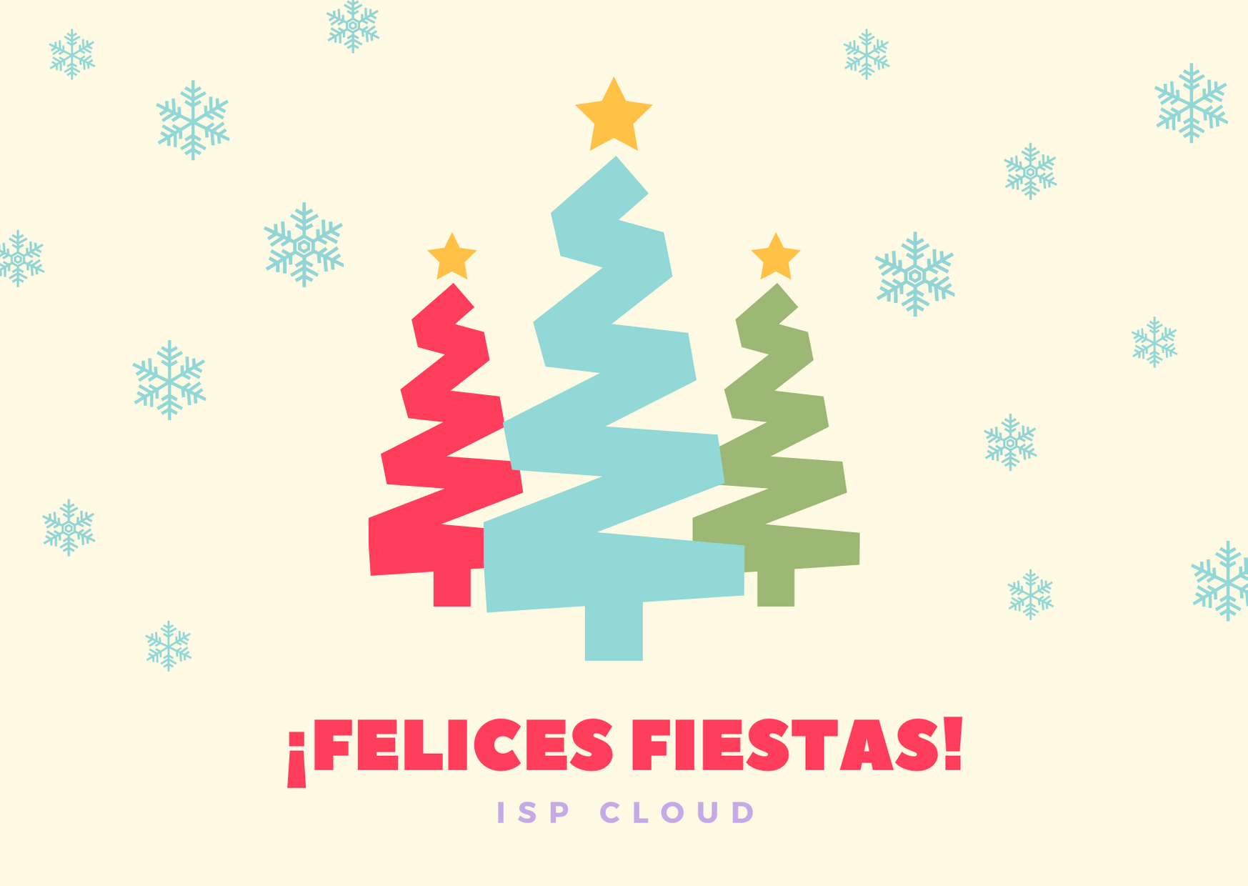 Tarjeta colorida de Navidad con Líneas y Formas